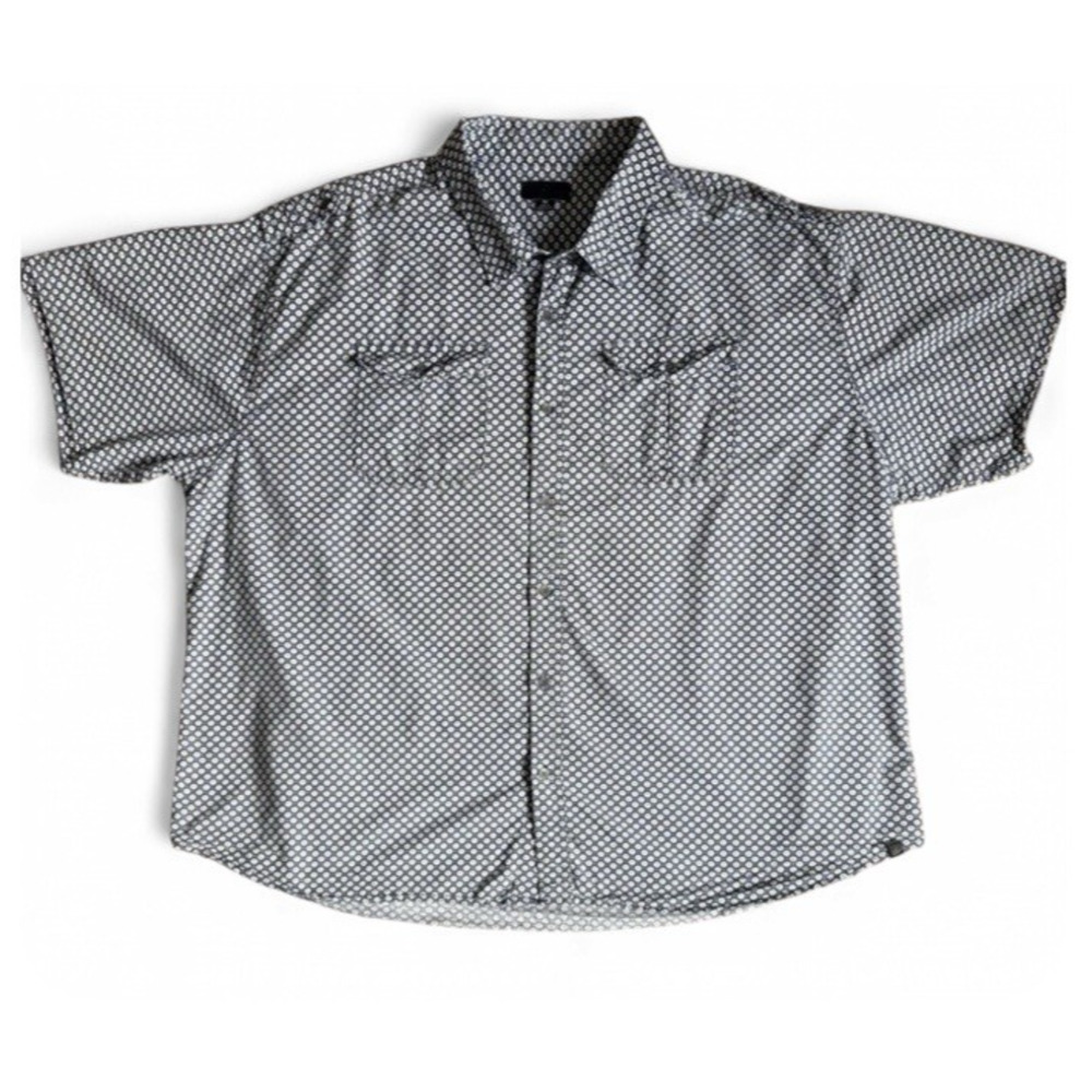 Steve's Jeans Mens 4X Floral Button Down Shirt Short Sleeve 100% Cotton